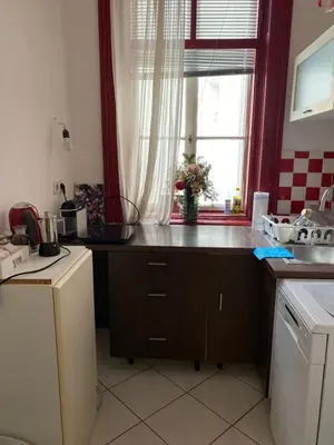 Küche/Küchenzeile in der Unterkunft Wohnung mit Wiener Flair