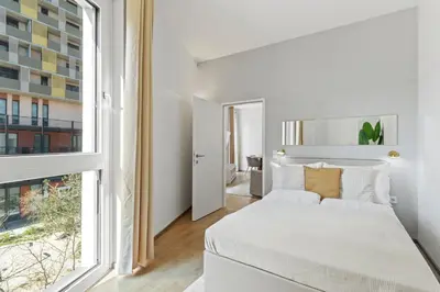 Ein Bett oder Betten in einem Zimmer der Unterkunft 4 Min to Metro I 12 Min to Inner City I Top Wifi