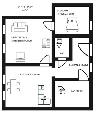 Grundriss der Unterkunft Charming new apartment in Vienna next to Stadthalle