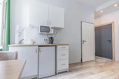 Küche/Küchenzeile in der Unterkunft Private and Elegant Studio in Residential Vienna
