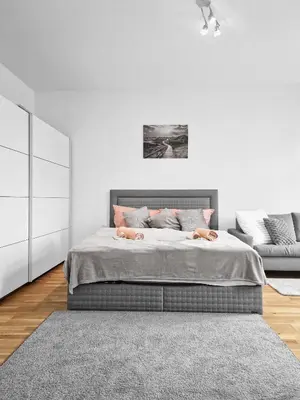 Ein Bett oder Betten in einem Zimmer der Unterkunft 2rooms apartment