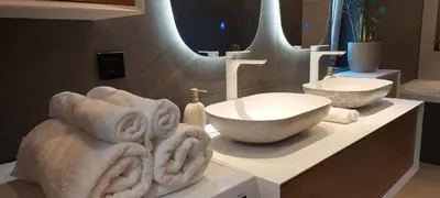 Ein Badezimmer in der Unterkunft Hanna's Traumwohnung