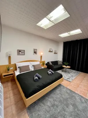 Ein Sitzbereich in der Unterkunft Spacious Apartment in Vienna Center