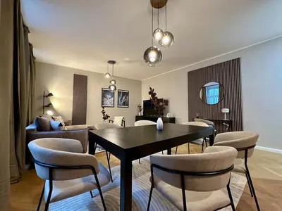 Ein Sitzbereich in der Unterkunft Belvedere Central Station Apartment