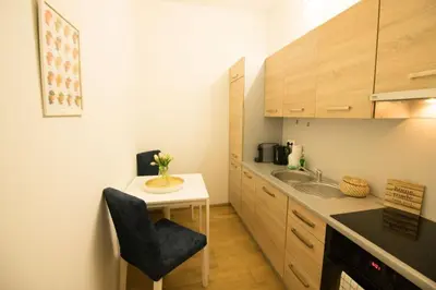 Küche/Küchenzeile in der Unterkunft Urbane Oase l LF11