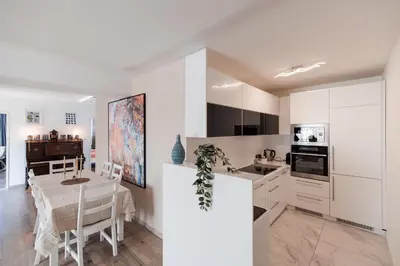 Küche/Küchenzeile in der Unterkunft Boho Apartment Vienna
