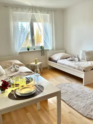 Ein Bett oder Betten in einem Zimmer der Unterkunft Quiet Apartment near Airport Vienna #2