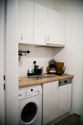 Küche/Küchenzeile in der Unterkunft Vienna Cozy Hub - Family - Metro Access - 10min City-Centre