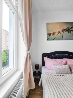 Ein Bett oder Betten in einem Zimmer der Unterkunft Nordwestbahn Apartments