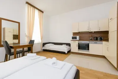 Küche/Küchenzeile in der Unterkunft Waldmüler Apartments