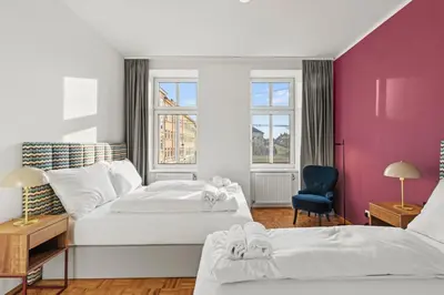 Ein Bett oder Betten in einem Zimmer der Unterkunft Cozy Living Apartment 