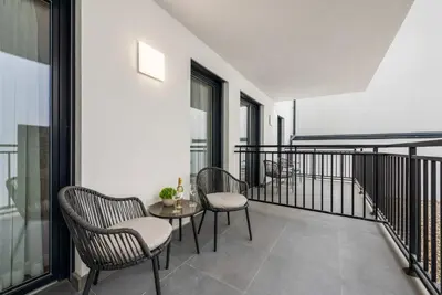 Ein Balkon oder eine Terrasse in der Unterkunft Vienna Hills Living