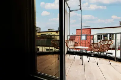 Ein Balkon oder eine Terrasse in der Unterkunft Noble Penthouse Residences Vienna
