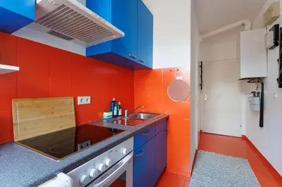 Küche/Küchenzeile in der Unterkunft Smart Living Apartments - Schönbrunn