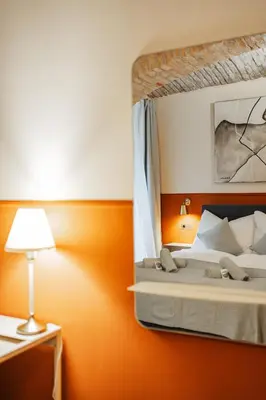 Ein Bett oder Betten in einem Zimmer der Unterkunft HOME1 - Das Kopernikus