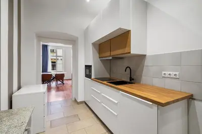 Küche/Küchenzeile in der Unterkunft Apartments Maximilian
