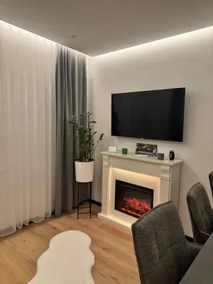 TV/Unterhaltungsangebot in der Unterkunft Black and white style apartment in Vienna