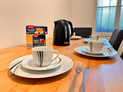 Kaffee-/Teezubehör in der Unterkunft Charming Loft for 4 Guests in Vienna 20