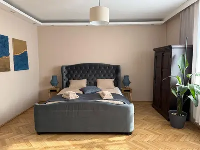 Ein Sitzbereich in der Unterkunft Bright apartment with parking near Schönbrunn