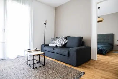 Ein Sitzbereich in der Unterkunft Urban Nest