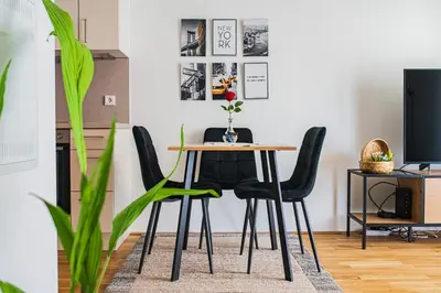 Ein Sitzbereich in der Unterkunft Urban Nest