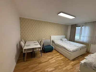 Ein Bett oder Betten in einem Zimmer der Unterkunft Extravagante Serviced-Wohnung