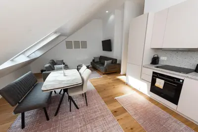 Küche/Küchenzeile in der Unterkunft Retsina Apartments