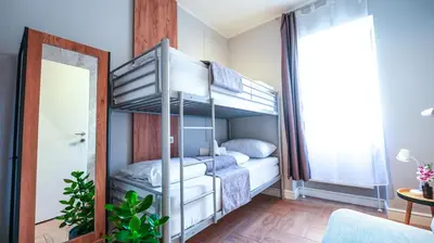 Ein Bett oder Betten in einem Zimmer der Unterkunft Short Residence Hostel Vienna