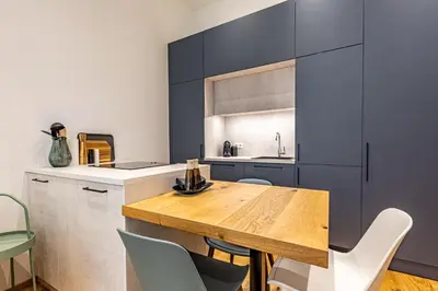 Küche/Küchenzeile in der Unterkunft SUPERIOR DESIGN APARTMENT by JR City Apartments