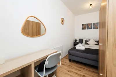 Ein Sitzbereich in der Unterkunft Mariahilfer Family boutique