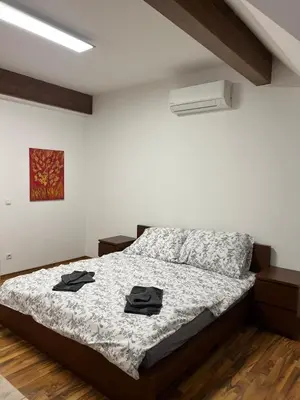 Ein Bett oder Betten in einem Zimmer der Unterkunft Loft apartment with terrace