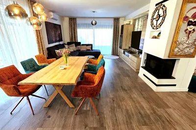 Ein Sitzbereich in der Unterkunft Wellness oasis near Vienna