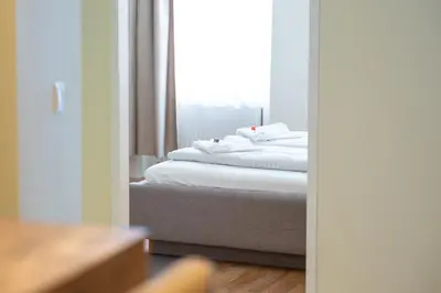 Ein Bett oder Betten in einem Zimmer der Unterkunft Vienna Business Apartments - Ottakring