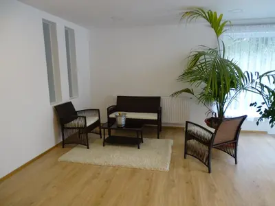 Ein Sitzbereich in der Unterkunft Haus Dr Beirergasse