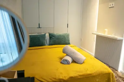 Ein Bett oder Betten in einem Zimmer der Unterkunft Luxury Penthouse with Terrace