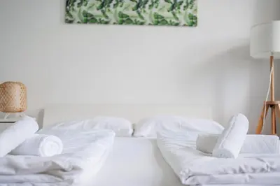 Ein Bett oder Betten in einem Zimmer der Unterkunft Danube Studio Living
