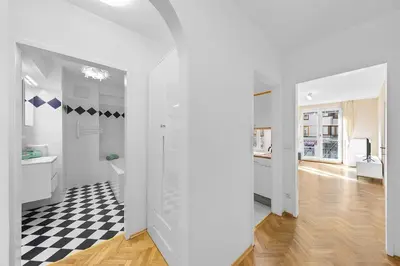 Küche/Küchenzeile in der Unterkunft Apartment near Schloss Schönbrunn parking free