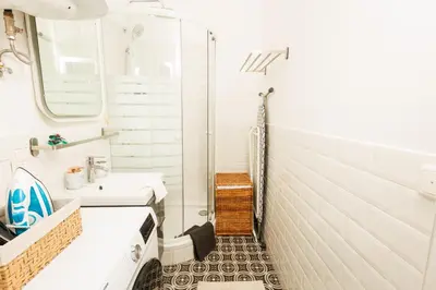Ein Badezimmer in der Unterkunft Roman style apartment near city centre