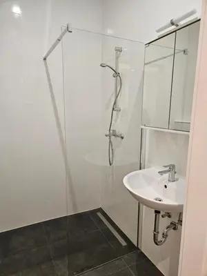 Ein Badezimmer in der Unterkunft Prater Apartments