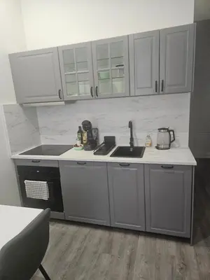 Küche/Küchenzeile in der Unterkunft Prater Apartments