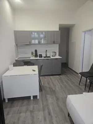 Küche/Küchenzeile in der Unterkunft Prater Apartments
