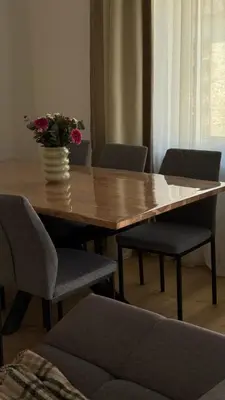 Ein Sitzbereich in der Unterkunft Apartment Andi Parndorf