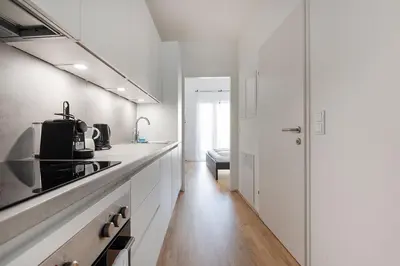 Küche/Küchenzeile in der Unterkunft Modern and new apartment near Schönbrunn