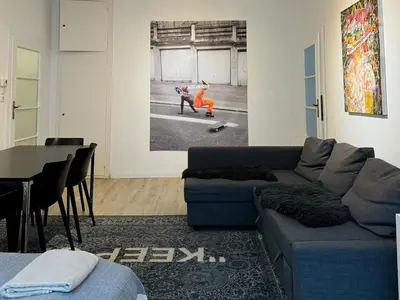 Ein Sitzbereich in der Unterkunft City-Apartment near Stephansdom