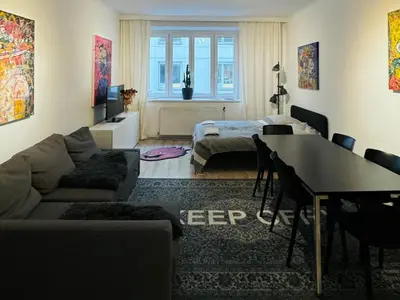 Ein Sitzbereich in der Unterkunft City-Apartment near Stephansdom