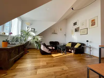 Ein Sitzbereich in der Unterkunft Bright loft 110 sqm with great roof terrace 100 sqm