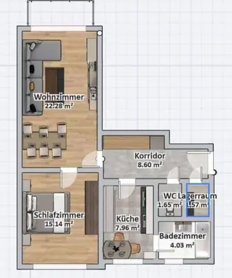 Grundriss der Unterkunft Weilburg Apartments