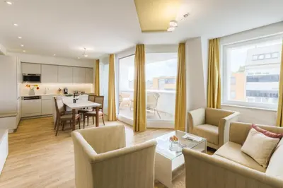 Küche/Küchenzeile in der Unterkunft Vienna Grand Apartments DANUBE