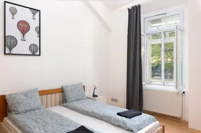 Ein Bett oder Betten in einem Zimmer der Unterkunft Austrian Vintage Apartments in Landstraße Wien Mitte