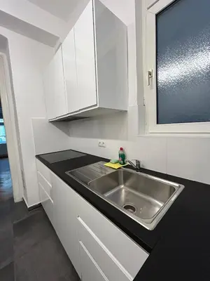 Küche/Küchenzeile in der Unterkunft Wiener Altbau-Revival